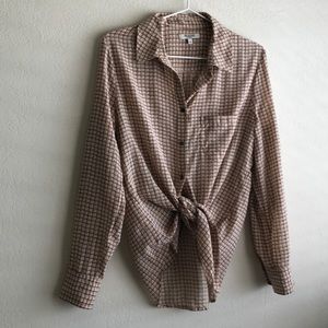 Madewell Silk Button Down Long Sleeve